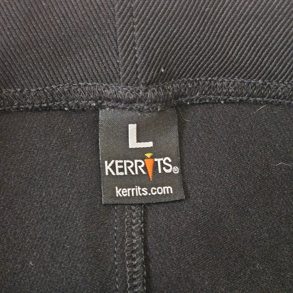 Kerrits Equestrian Knee Patch Riding Breeches Tights Womens Size L Black Horse - Picture 9 of 10